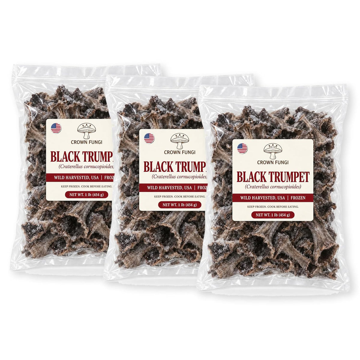 Frozen Black Trumpet Mushrooms — 1 lb & 3 lb